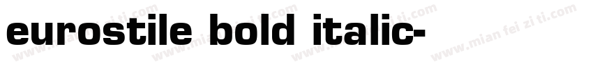 eurostile bold italic字体转换